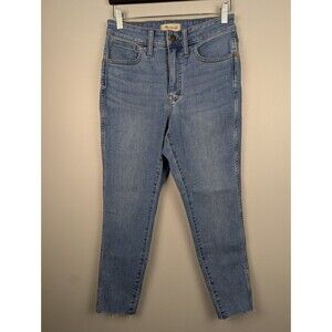 Madewell Women's Jeans Curvy‎ Roadtripper Skinny 27P High Rise Cropped Raw Hem